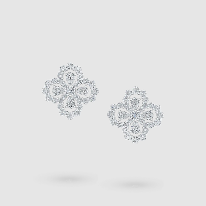 Diamond Loop Full Motif Diamond Earrings